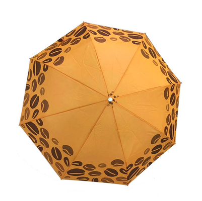 SGS Kompaktowy przenośny poliestrowy 190T 3 składany parasol UV z niestandardowym logo