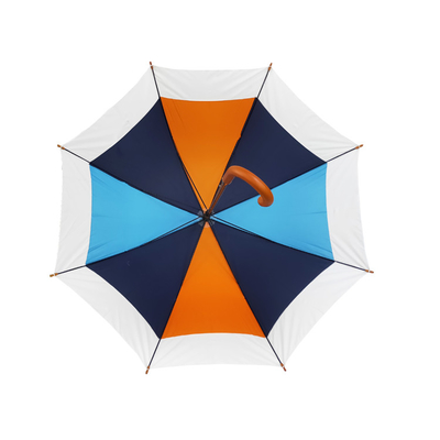 Niestandardowe logo Wiatroodporny 23-calowy drewniany parasol w sztyfcie