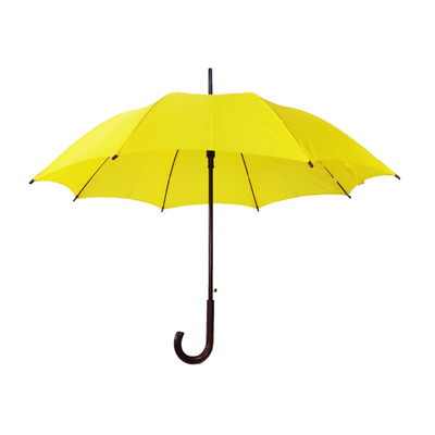 Drewniany uchwyt Auto otwarty wiatroodporny prosty parasol z wałem z włókna szklanego