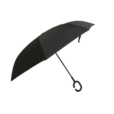 Uchwyt C bez użycia rąk Odwrócony parasol Składany dwuwarstwowy wiatroodporny
