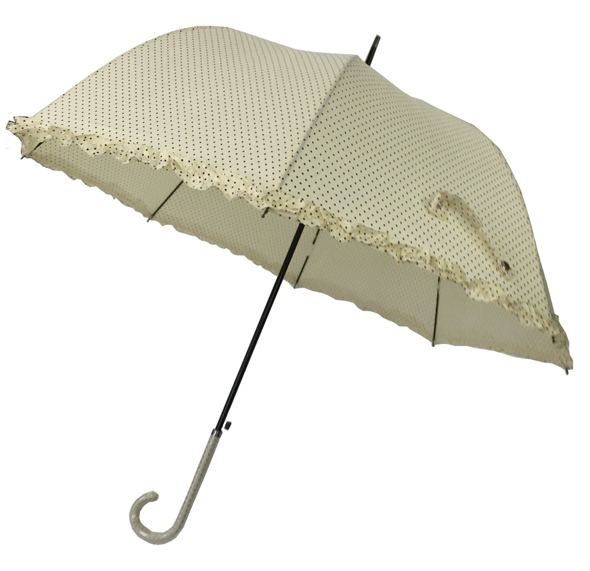 RPET Pongee Automatyczny parasol damski o średnicy 105 cm z plastikowym uchwytem J