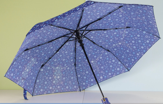 parasolka damska składana na 3 części z metalowym trzonkiem z nadrukiem cyfrowym