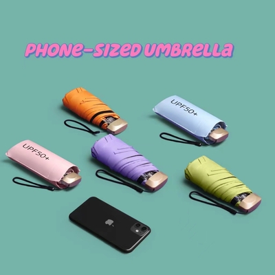 Super Tiny Ochrona przed promieniowaniem UV Przenośny 5 składany parasol Mini kieszonkowy parasol