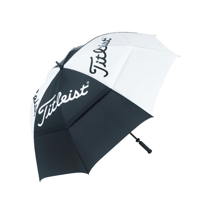 Dostosowane logo Wiatroodporny parasol golfowy z włókna szklanego Podwójny baldachim