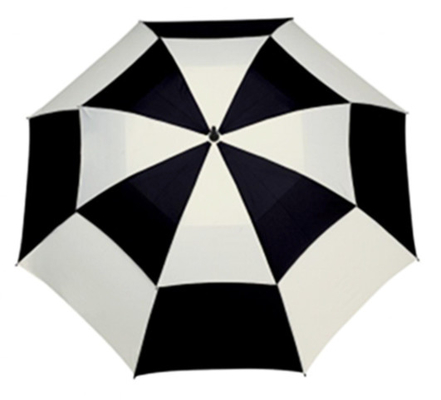 Dostosowane logo Wiatroodporny parasol golfowy z włókna szklanego Podwójny baldachim