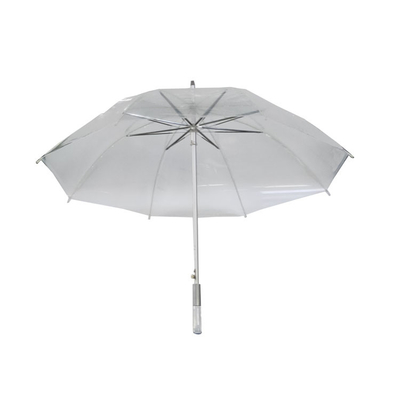 Otwórz się automatycznie, nieprzepuszczalny wiatr, ramka z aluminium, przezroczysty parasol deszczowy, 23 cali