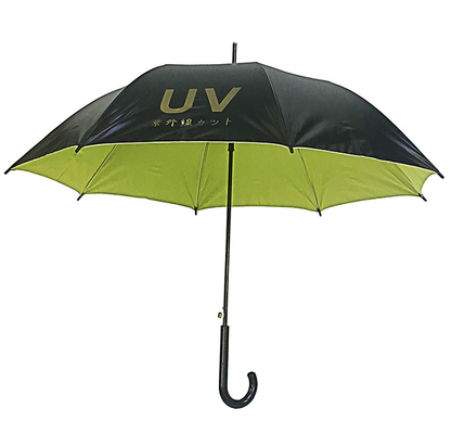Czarny UV PROOF Pongee Auto Open Stick Parasole średnica 105cm