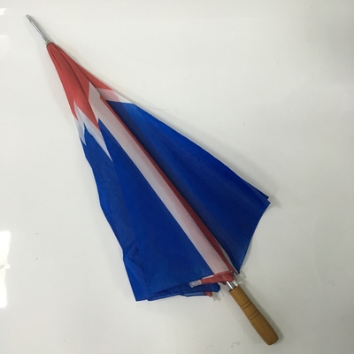 Czarny, o 8 żebrach, z prostym uchwytem, odporny na wiatr, kompaktowy parasol golfowy.