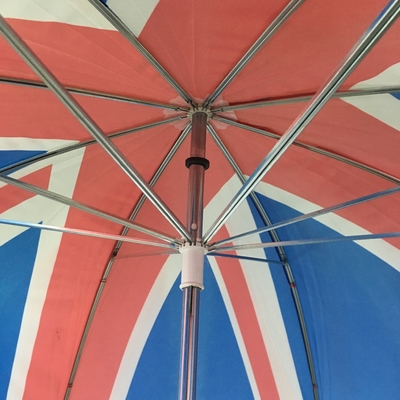 Czarny, o 8 żebrach, z prostym uchwytem, odporny na wiatr, kompaktowy parasol golfowy.