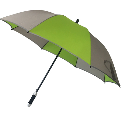 Szczupły czarny, prosty, z rękojeścią, parasol do golfa