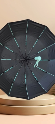 UPF 50 Auto otwarte / zamknięte Pongee UV parasol plażowy 23 cali 12 żebra
