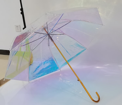Auto otwórz jasny parasol romantyczny sen piękny kolor aurora przezroczysty parasol