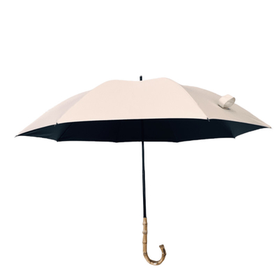 260g Bambusowy parasol z czarną powłoką UV i szybami z włókna szklanych