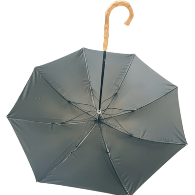 260g Bambusowy parasol z czarną powłoką UV i szybami z włókna szklanych