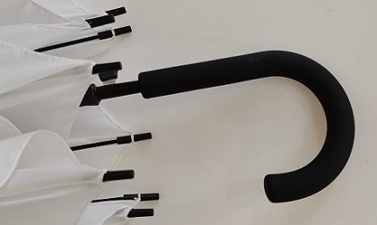 23 cali 8 włókna szklane żebra Auto otworzyć kij parasol z J kształt gumy powlekane plastikowe uchwyt
