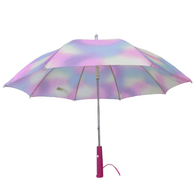 19 cali Stalowe Włókno Szklane Windproof Pongee Kolorowe LED Bezpieczne latarka parasol