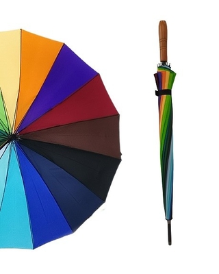 30 cali Chromatic mens Golf parasol Metalowy wał drewniany obsługiwany z drukiem transferem ciepła
