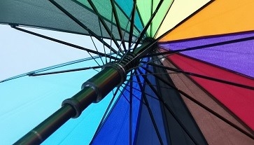 30 cali Chromatic mens Golf parasol Metalowy wał drewniany obsługiwany z drukiem transferem ciepła