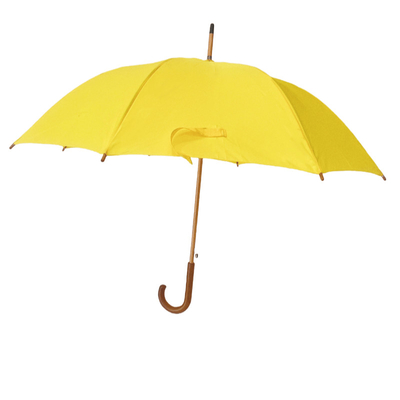 Wysokiej jakości 23 cali Windproof Auto Open Stick Parasole z drewnianym wałem i włóknem szklanym