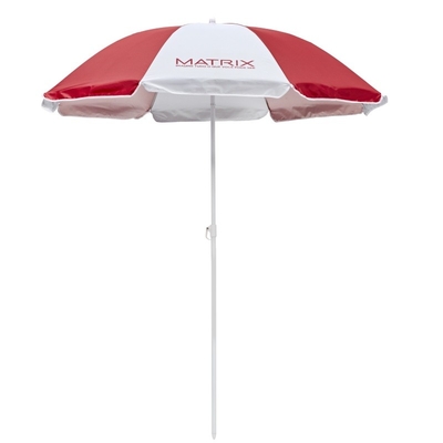 Wzmocniony UPF 50+ wiatroodporny ręczny parasol plażowy z metalową ramą
