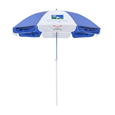 Wzmocniony UPF 50+ wiatroodporny ręczny parasol plażowy z metalową ramą