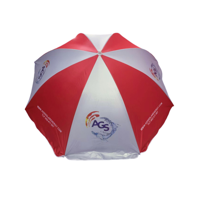 Wzmocniony UPF 50+ wiatroodporny ręczny parasol plażowy z metalową ramą