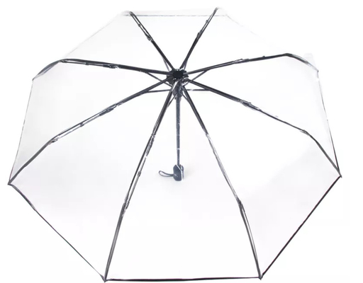 Wygodnie kompaktowy przezroczysty trójkątny parasol pasuje do torby