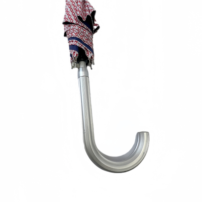 23calowy, lekki, superwietrzny, aluminiowy parasol z 210 ton tkaniny Pongee, 8 żebrów i 104 cm średnicy otwarcia.