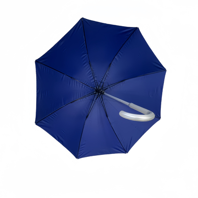23calowy, lekki, superwietrzny, aluminiowy parasol z 210 ton tkaniny Pongee, 8 żebrów i 104 cm średnicy otwarcia.