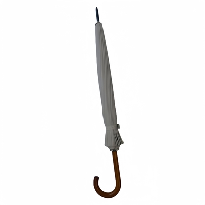 23-calowa, superwietrznoodporna, drewniana parasola z 190 tonami tkaniny Pongee, 24 żebra i 104 cm średnicy otwarcia.
