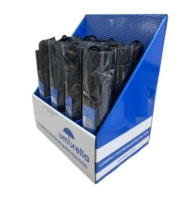 12Pcs Dispaly Box Umbrella  Pongee  Foldable Umbrella 25cm Length 94cm Diameter