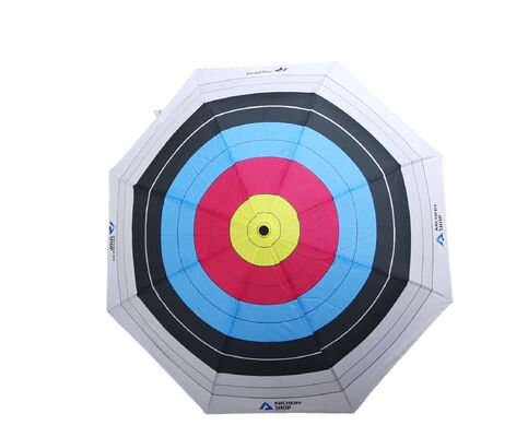 Składany parasol golfowy Arrow Target o średnicy otwarcia 130 cm, wykonany z tkaniny pongee i trzonka z włókna szklanego