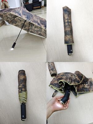 Oświetlenie LED Automatycznie otwierające/zamykające parasolkę bezpieczeństwa z paskiem odblaskowym dla widoczności nocnej