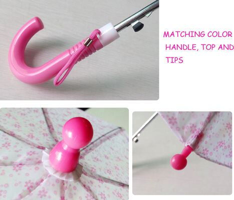 Otwarta średnica mniejsza niż 90 dzieci Kompaktny parasol z plastikowym uchwytem Metalowa rama i metalowy wał idealny do codziennego użytku