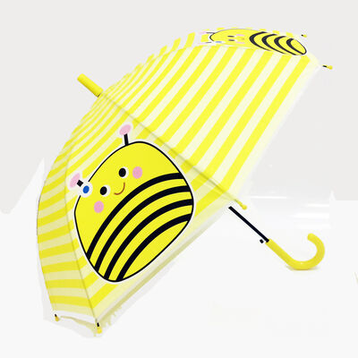 Kompaktowy parasol dla dzieci z plastikowym uchwytem i otwartą średnicą poniżej 90 cm z dostosowalnym drukiem dla dzieci