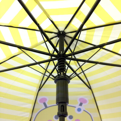 Kompaktowy parasol dla dzieci z plastikowym uchwytem i otwartą średnicą poniżej 90 cm z dostosowalnym drukiem dla dzieci