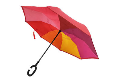 Prosto składany składany parasol odwrócony, odwrócony parasol samochodowy Uchwyt w kształcie litery C