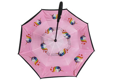 Różowy mały odwrócony odwrócony parasolowy gumowy uchwyt Unicon z nadrukiem dla dzieci