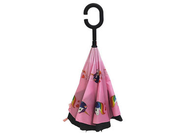 Różowy mały odwrócony odwrócony parasolowy gumowy uchwyt Unicon z nadrukiem dla dzieci