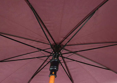 Przenośny brązowy parasol z drewnianą rączką Wyjątkowo wytrzymały na silne wiatry