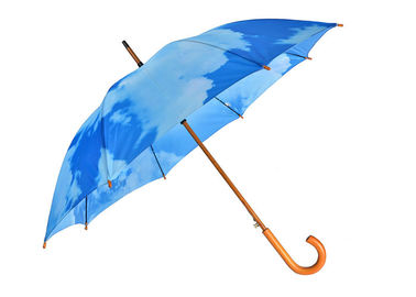 Drewniana rama Promocyjne parasole golfowe Druk cyfrowy 23 cale automatyczne otwieranie