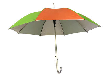 Kolorowy, prosty aluminiowy parasol Srebrny klej w srebrnym kształcie z uchwytem w kształcie litery „Auto”