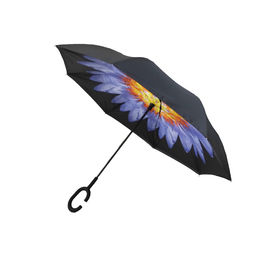Odwrócony parasol dwuwarstwowy z ręcznym zamknięciem, odwrócony parasol z uchwytem C.