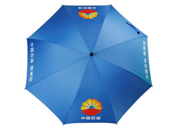 Bule Wiatroodporne parasole golfowe Z włókna węglowego Czarne metalowe żeberka do promocji