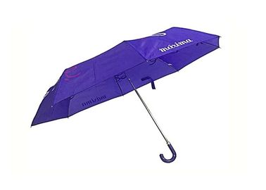 Wodoodporna instrukcja 3-częściowy parasol, składany parasol Pongee PU J Uchwyt