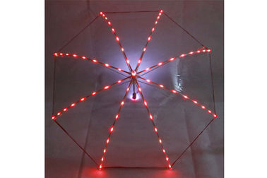 Dostosowane dziewczyny Mały czerwony parasol Łatwa instrukcja Otwarcie Użyj 19 cali z diodami LED na końcach