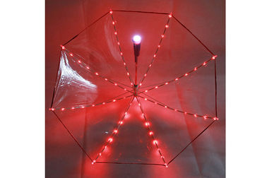 Dostosowane dziewczyny Mały czerwony parasol Łatwa instrukcja Otwarcie Użyj 19 cali z diodami LED na końcach