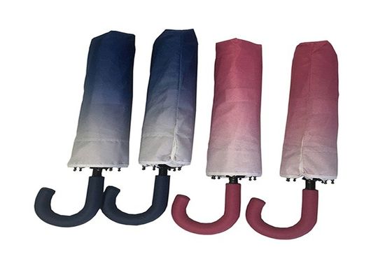 3 składany ręczny parasol z uchwytem J z nadrukiem termotransferowym