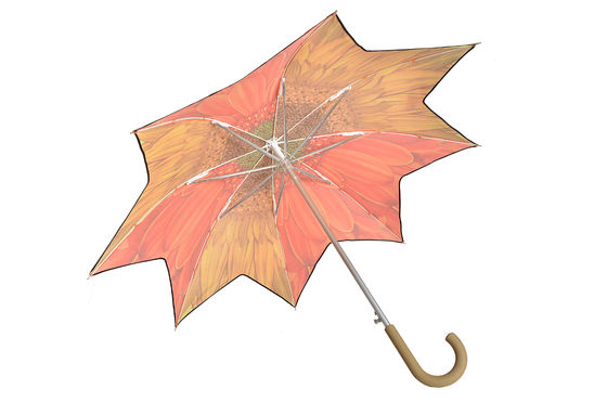 26 &quot;16 żebrowany aluminiowy parasol damski parasol