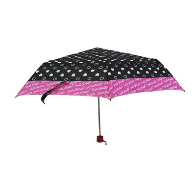 21-calowy składany parasol z różowej krawędzi z włókna szklanego